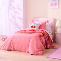 Stonewashed Pink Coral Quilt Cover Set