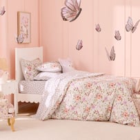 Fleur Harris Sleeping Flutterbunny Soft Fern Quilt Cover Set