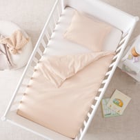 Stonewashed Cotton Sand Cot Quilt Cover Set