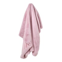 Frankie Powder Pink Faux Fur Throw