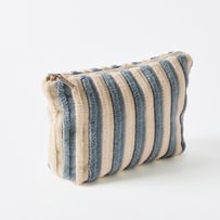 Greenwich Sea Blue Stripe Cosmetic Bag