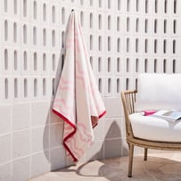 Swell Pink Luxe Velour Pocket Beach Towel