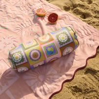 Byron Blue Cylinder Beach Pillow