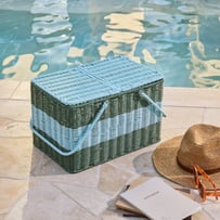 Eden Blue & Green Picnic Basket