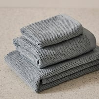 Comfort Collection Textured Sea Blue Towel Range