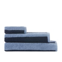 Block Stripe Navy Stripe Towel Range