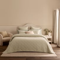 Stonewashed Cotton Pistachio Quilted Coverlet Separates