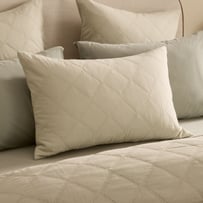Stonewashed Cotton Pistachio Quilted Pillowcases