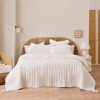 Archie White Tufted Quilted Coverlet Separates