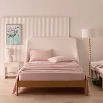 Flannelette Plain Dye Pink Sheet Set
