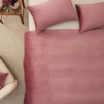 Inez Mauve Velvet Quilted Quilt Cover Set