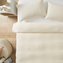Bailey Boucle Off White Quilt Cover Set