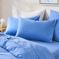 Stonewashed Cotton Cobalt Pillowcases