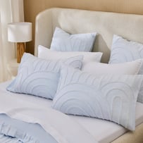 Archie Tufted Sky Blue Pillowcases