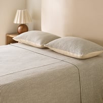 Noa Black & Natural Stripe Pillowcases