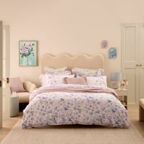Lilah Floral Cashmere Blue Quilt Cover Set + Separates