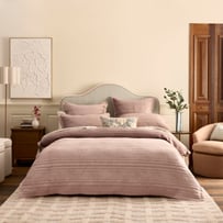 Brooks Misty Rose Velvet Quilted Quilt Cover Separates
