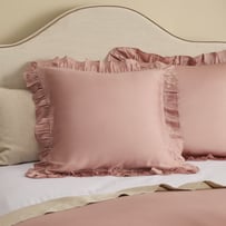 Lyocell Deep Rose Ruffle Pillowcases