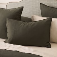 Vintage Washed Linen Thyme Pillowcases