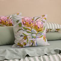 Margot Soft Green Native Floral Pillowcases