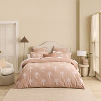 Byron Clay Palm Embroidered Quilt Cover Separates
