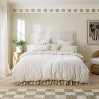 Resort Palm White Quilt Cover Separates