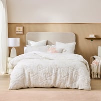 Kobie Natural Quilted Quilt Cover + Separates