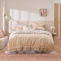 Sica Wheat Check Quilt Cover Set + Separates
