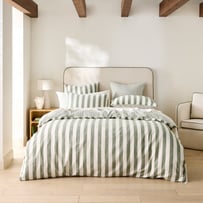 Linen Cotton Thyme Stripe Quilt Cover Set + Separates