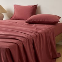 Stonewashed Cotton Redwood Sheet Separates 