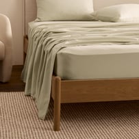 Stonewashed Cotton Pistachio Sheet Separates