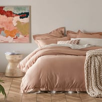600TC Bamboo Cotton Caramel Quilt Cover Separates