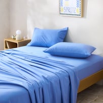 Stonewashed Cotton Cobalt Sheet Seperates