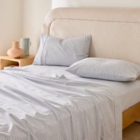 Fresh Navy Stripe Sheet Set