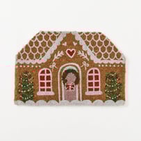 Coir Christmas Gingerbread House Doormat