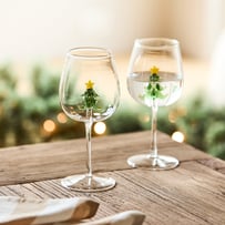 Christmas Green Tree Wine Glass Pack of 2