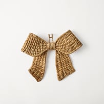 Water Hyacinth Natural Christmas Tree Skirt Bow