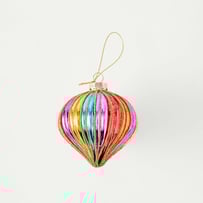 Vintage Glass Calypso Round Drop Ornament