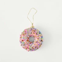 Vintage Glass Donut Sprinkles Ornament