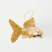 Vintage Glass Gold Koi Fish Ornament