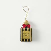 Vintage Glass Black Perfume Ornament