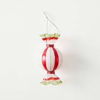 Antique Glass Red & Green Boiled Sweet Decoration