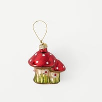 Antique Glass Mushroom Decoration