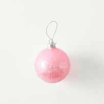 Pink Vintage Rainbow Glass Bauble