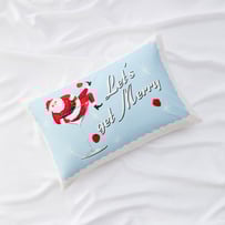 Let's Get Merry Text Pillowcase