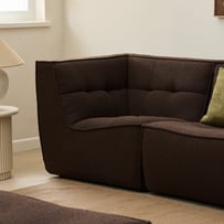 Otis Chocolate Boucle Corner Lounge Chair