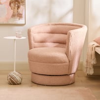 Leila Shell Pink Swivel Chair