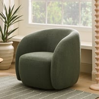 Kiel Sage Boucle 1 Seater Swivel Chair