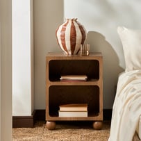 Cisco Walnut Bedside Table