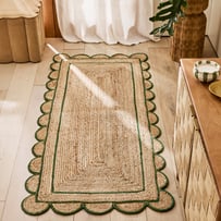 Jute & Forest Scalloped Indoor Runner